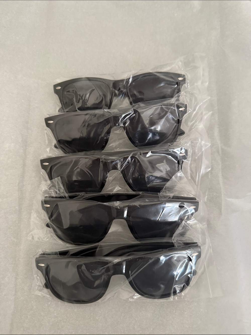 Classic Black Wayfarer Sunglasses - Pack of 5